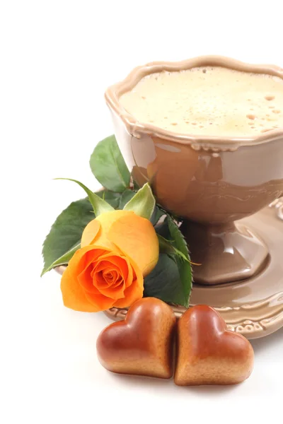 호두와 커피 한잔 — 스톡 사진