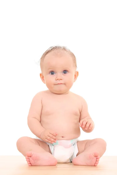 6 개월 여자 아기의 초상화 — 스톡 사진