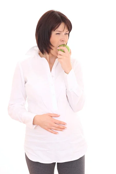 Pregnant and diet — Stock Photo, Image