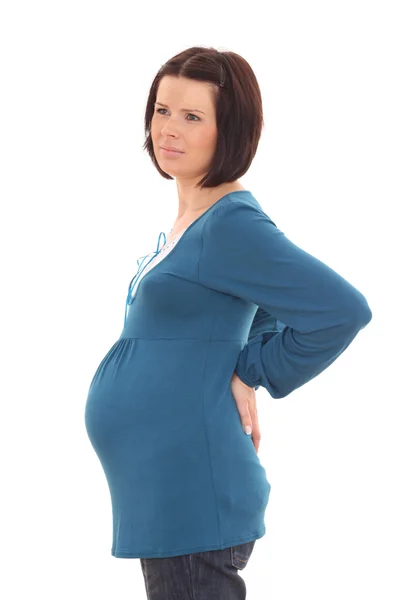 화이트에 임신한 — 스톡 사진