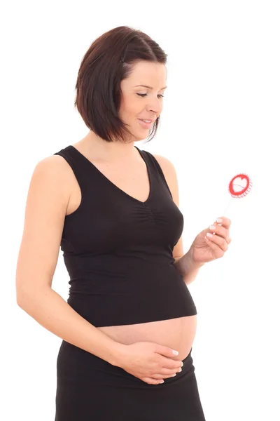 Zwangere en snoep — Stockfoto
