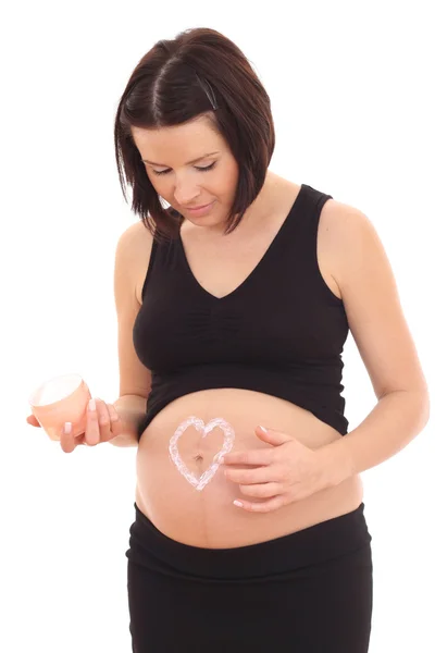 Cura del corpo incinta — Foto Stock