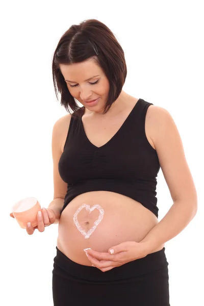 Schwangere Körperpflege — Stockfoto