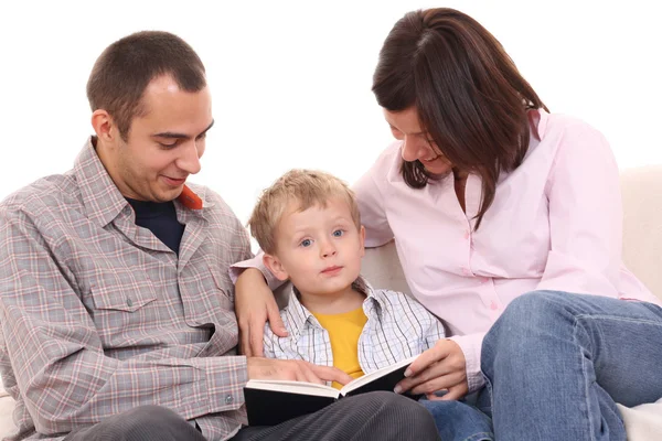Leisure activity - family reading — Stock Photo, Image