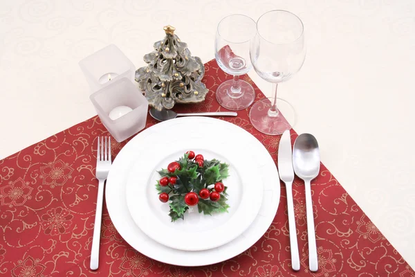 Christmas table setting — Stock Photo, Image
