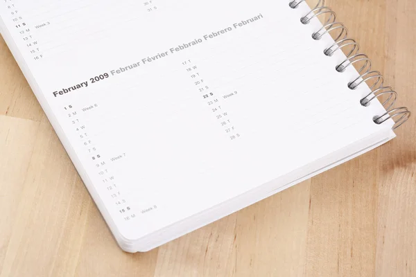 Close Ups Year Planner Table — Stock Photo, Image
