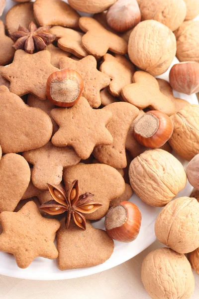 Lemez Tele Finom Gingerbreads — Stock Fotó