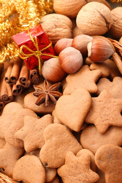 Basket Full Delicious Gingerbreads — ストック写真