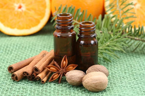 Aromatherapie Perfect Voor Wintertijd Olie Sinaasappelen — Stockfoto