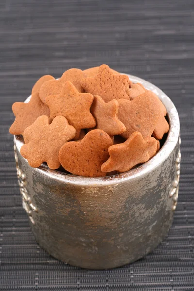 Tigela Deliciosos Cookies Close Ups — Fotografia de Stock