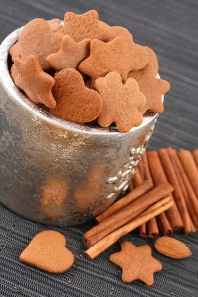 stock image bowl of delicious cookies and some sweetmeats