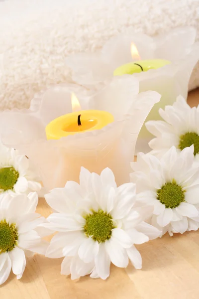 Las Velas Las Flores Margarita Tratamiento Belleza — Foto de Stock