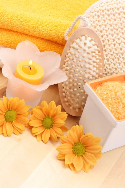 Mindent Meg Kell Egy Kis Pihenés Virágok Kozmetikumok — Stock Fotó