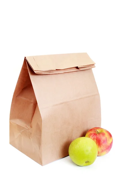 Bolsa de almuerzo de papel — Foto de Stock