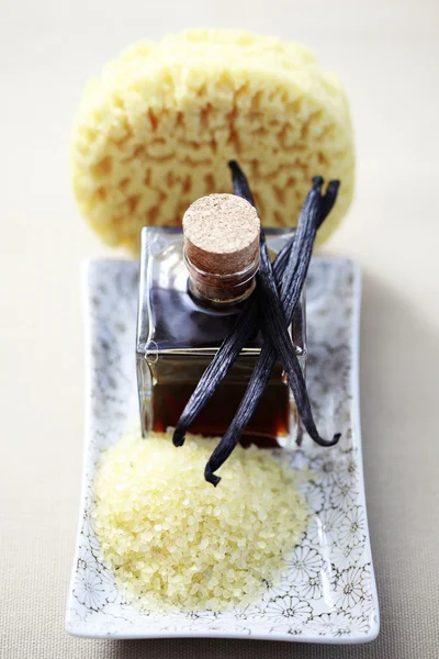 Bottle Vanilla Toiletries Beauty Treatment — Stock Photo, Image