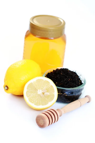 Thee met honing en citroen — Stockfoto