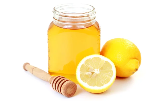 Медом і лимоном — стокове фото