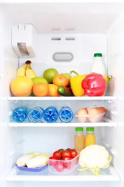 Refrigerator Full Healthy Eating Food Drink — Stock Photo, Image