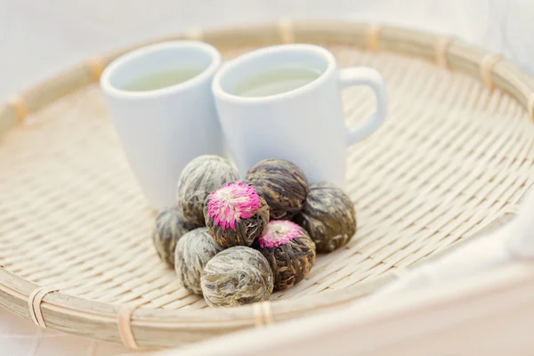 Bolas de chá verde — Fotografia de Stock