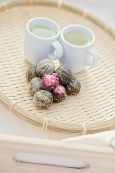 Tasse Gesunden Grünen Tee Tea Time — Stockfoto