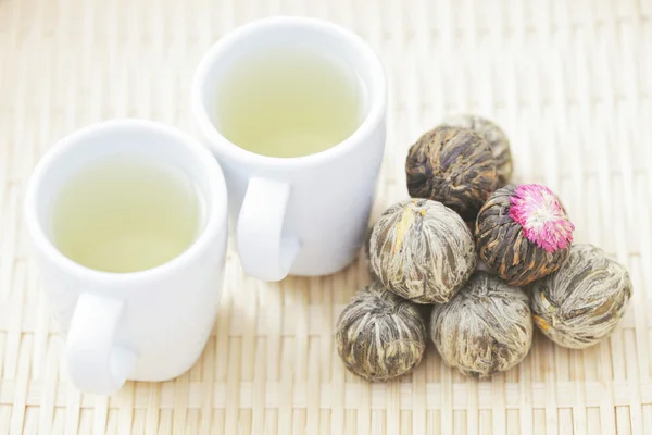 Zielona herbata kulki — Zdjęcie stockowe