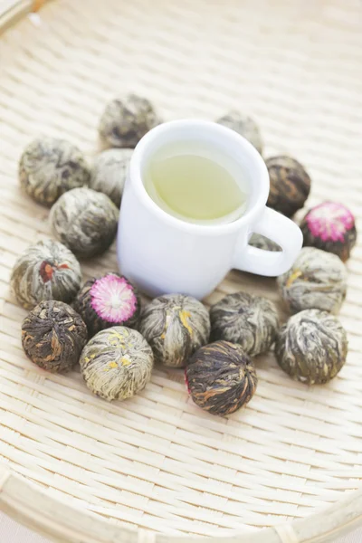 Чашка Здорового Зеленого Чаю Чайний Час — стокове фото