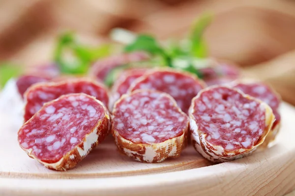 Close Ups Dried Sausages Food Drink — Stock Photo, Image