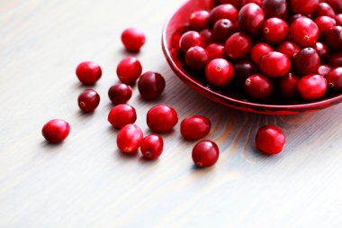 bowl of fresh cranberries - fruits and vegetables clipart