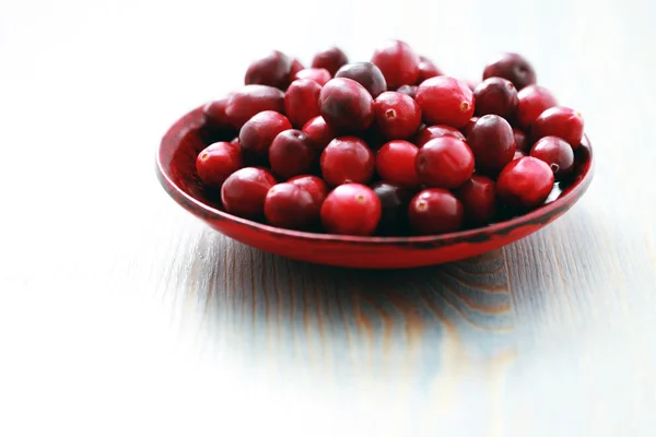 Tigela Cranberries Frescos Frutas Legumes — Fotografia de Stock