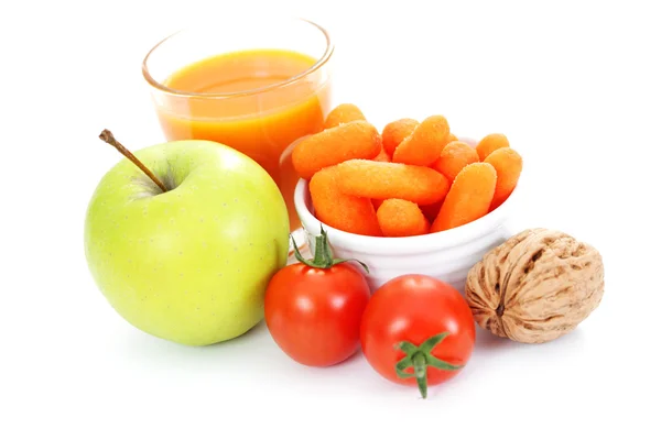 Fruits Légumes Frais Délicieux Comme Collation Alimentation Petit Déjeuner — Photo