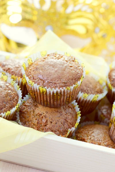 Deliziosi Muffin Semi Papavero Cibo Dolce — Foto Stock