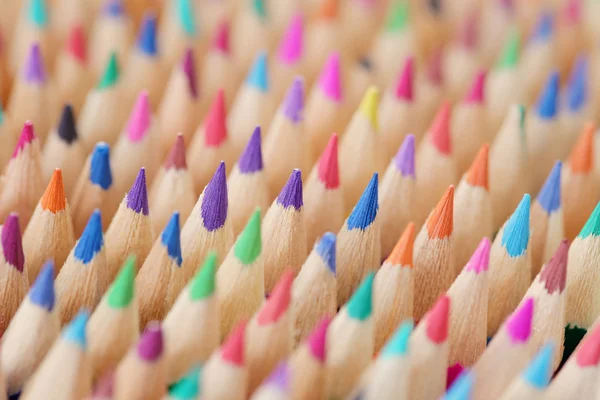 Montón Lápices Colores Coloridos Escuela Tiempo — Stockfoto