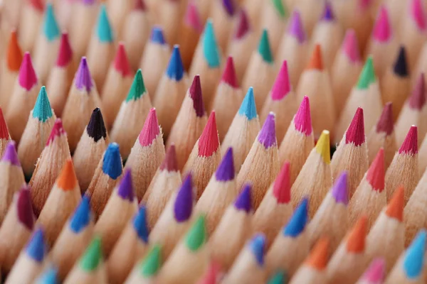 Montón Lápices Colores Coloridos Escuela Tiempo — Stockfoto