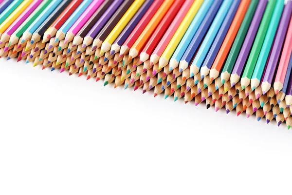 有很多的彩色蜡笔 学校时间 — 图库照片