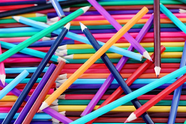Много Цветных Карандашей Школьное Время — стоковое фото