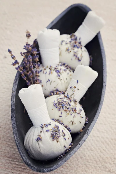Lavender massage stamps — Stock Photo, Image