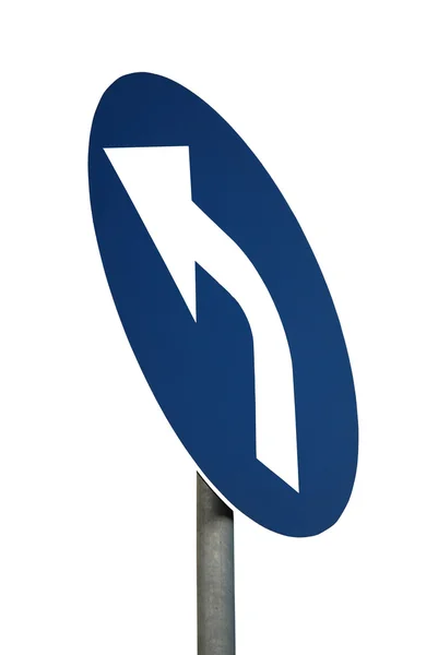 Road sign over gray background — Stock Photo, Image