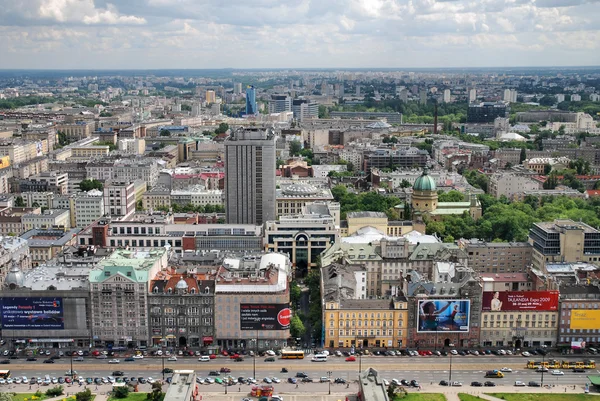 Flygfoto över Warszawa. Polen — Stockfoto
