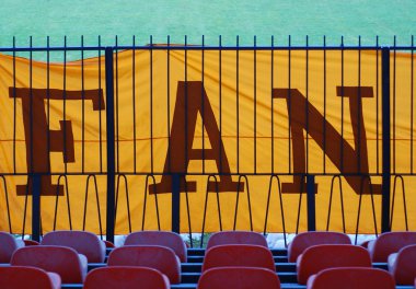 Flag at the stadium clipart