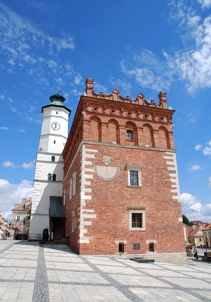 Oude stadhuis in sandomierz, Polen. — Stockfoto