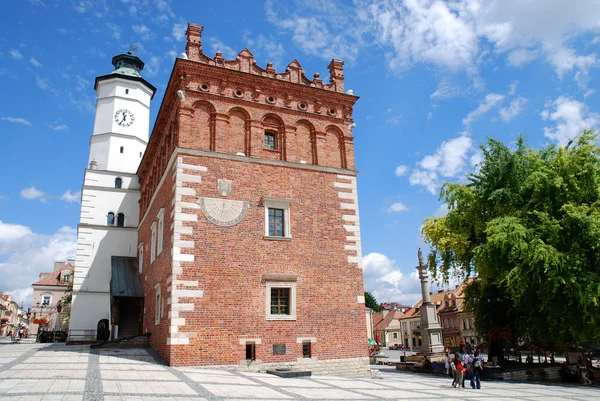 サンドミエシュ、ポーランドの古い市庁舎. — ストック写真