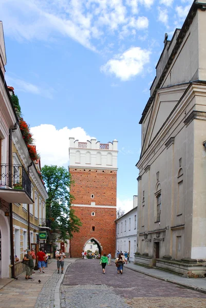 Ulica w Sandomierzu — Zdjęcie stockowe