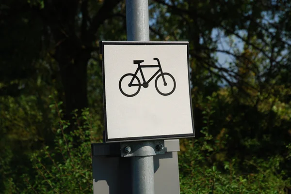 Cykeltrafikskylt — Stockfoto