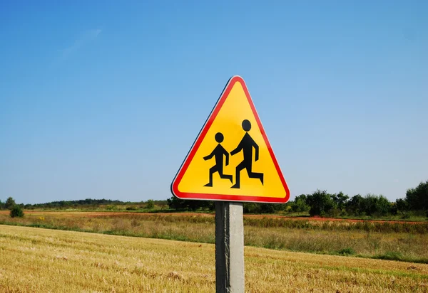 Uyarı okul işareti — Stok fotoğraf