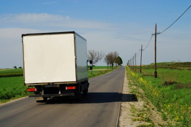 The truck on road clipart