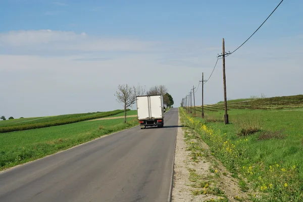 De truck onderweg — Stockfoto