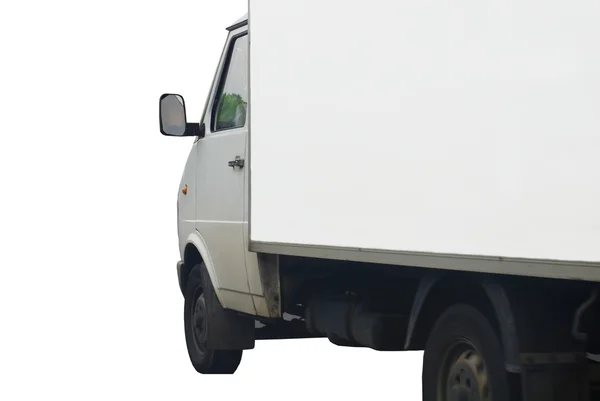 Fehér szállítás teherautó — Stock Fotó