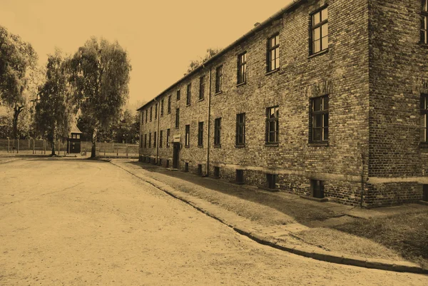 Acampamento de Birkenau auschwitz — Fotografia de Stock