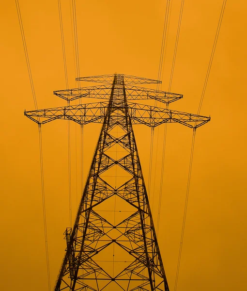 stock image High voltage power line
