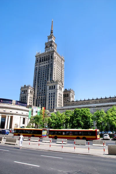 Palácio da Cultura e Ciência em Varsóvia — Fotografia de Stock